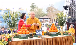 Phó Chủ tịch Quốc hội Nguyễn Thị Thanh dự lễ khai hội chùa Tam Chúc