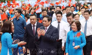 Thủ tướng Phạm Minh Chính dự Lễ khai giảng tại Trường Tiểu học Đoàn Thị Điểm, Hà Nội