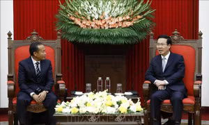 Đồng chí Võ Văn Thưởng tiếp Đoàn đại biểu Học viện Chính trị và Hành chính quốc gia Lào