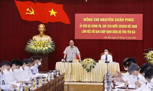 Chủ tịch nước làm việc với Ban Chấp hành Đảng bộ tỉnh Yên Bái