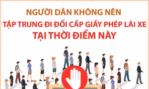 Người dân không nên tập trung đi đổi cấp giấy phép lái xe tại thời điểm này