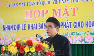 Vĩnh Long: Họp mặt kỷ niệm 84 năm Ngày khai sáng đạo Phật giáo Hòa Hảo