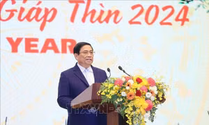 Thủ tướng Phạm Minh Chính gặp mặt Đoàn Ngoại giao nhân dịp Tết cổ truyền