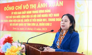 Phó Chủ tịch nước Võ Thị Ánh Xuân thăm, làm việc tại Sơn La
