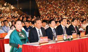 Chủ tịch Quốc hội dự Lễ công bố quyết định Thành phố Hải Dương là đô thị loại I
