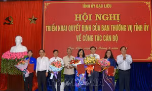 Tỉnh ủy Bạc Liêu điều động, luân chuyển, bổ nhiệm cán bộ chủ chốt