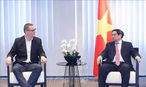 Thủ tướng Phạm Minh Chính gặp Chủ tịch đảng Lao động Bỉ