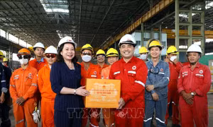 Phó Chủ tịch nước Võ Thị Ánh Xuân thăm, làm việc tại Liên doanh Việt - Nga Vietsovpetro