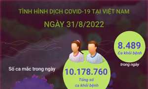 Ngày 31/8: Cả nước ghi nhận 2.727 ca COVID-19 mới
