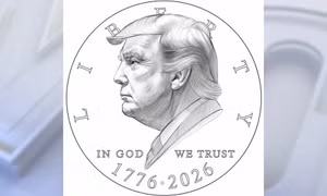 Mỹ công bố bản thiết kế đồng xu 1 USD khắc hình Tổng thống Donald Trump