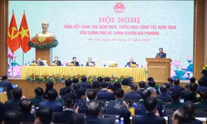 Khai mạc hội nghị tổng kết năm 2025, triển khai nhiệm vụ năm 2026 của Chính phủ với chính quyền địa phương