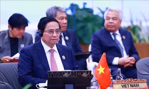 Thủ tướng Phạm Minh Chính phát biểu tại phiên Đối thoại của lãnh đạo ASEAN với đại diện AIPA