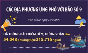 Các địa phương ứng phó với bão số 9