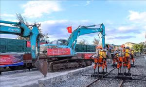 Đã hoàn thành 73% khối lượng phần đường dự án cải tạo đường sắt Nha Trang - Sài Gòn