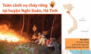 Toàn cảnh vụ cháy rừng tại Nghi Xuân, Hà Tĩnh