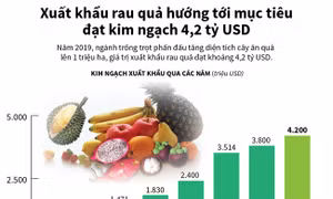 Xuất khẩu rau quả hướng tới mục tiêu đạt kim ngạch 4,2 tỷ USD