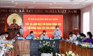 Đoàn công tác của Hội đồng Dân tộc làm việc tại Sóc Trăng