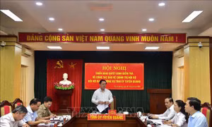 Công bố Quyết định kiểm tra đối với Ban Thường vụ Tỉnh ủy Tuyên Quang