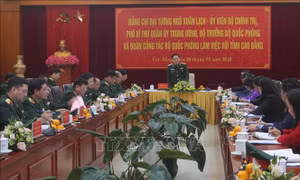 Đoàn công tác Bộ Quốc phòng làm việc với tỉnh Cao Bằng