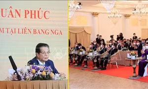 Chủ tịch nước Nguyễn Xuân Phúc gặp mặt đại diện kiều bào Việt Nam tại LB Nga