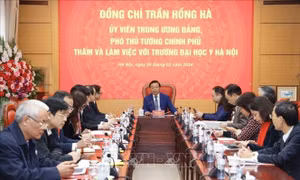 Phó Thủ tướng Trần Hồng Hà thăm, làm việc tại Trường Đại học Y Hà Nội