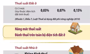 Định hướng quy định thuế suất Thuế bất động sản