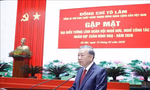 Tổng Bí thư Tô Lâm gặp mặt đại biểu tướng lĩnh quân đội nghỉ hưu, nghỉ công tác