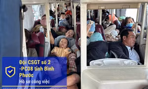 Phát hiện, xử lý nhiều xe khách chở quá quy định