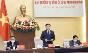 Chủ tịch Quốc hội chủ trì làm việc với Ban Thường vụ Đảng ủy Công an Trung ương