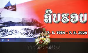 Lào tổ chức mít tinh trọng thể kỷ niệm 70 năm Chiến thắng Điện Biên Phủ