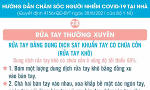 Rửa tay bằng dung dịch sát khuẩn tay có chứa cồn (rửa tay khô)