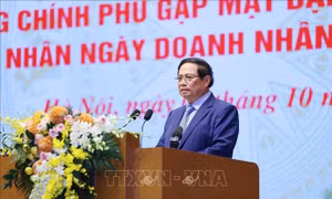 Thủ tướng Phạm Minh Chính gặp mặt đại diện doanh nghiệp nhân ngày Doanh nhân Việt Nam