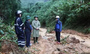 Chủ tịch UBND tỉnh Quảng Ngãi kiểm tra, chỉ đạo khắc phục các điểm sạt lở ở miền núi