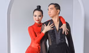 Cặp VĐV Trung Hòa, Mỹ Trang tham dự Giải Vô địch thế giới Dancesport hạng tuổi trung niên