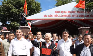 Tổng Bí thư, Chủ tịch nước Nguyễn Phú Trọng dự Ngày hội Đại đoàn kết toàn dân tộc tại Đắk Lắk