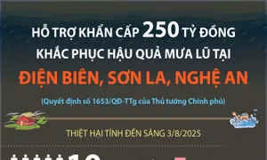 Hỗ trợ khẩn cấp 250 tỷ đồng khắc phục hậu quả mưa lũ tại Điện Biên, Sơn La, Nghệ An