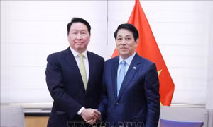 Chủ tịch nước Lương Cường tiếp Chủ tịch Tập đoàn SK Group