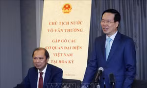 Chủ tịch nước gặp mặt lãnh đạo, cán bộ các cơ quan đại diện Việt Nam tại Hoa Kỳ