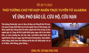 Thủ tướng chủ trì họp khẩn trực tuyến từ Algeria về ứng phó bão lũ, cứu hộ, cứu nạn