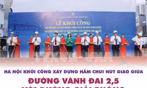 Hà Nội khởi công xây hầm chui nút giao giữa đường Vành đai 2,5 với đường Giải Phóng