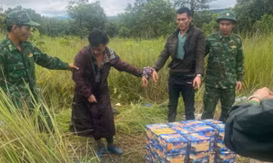 Bắt giữ hai đối tượng vận chuyển pháo lậu qua biên giới