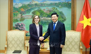 Phó Thủ tướng Phạm Bình Minh tiếp Thống đốc bang Oregon, Hoa Kỳ 