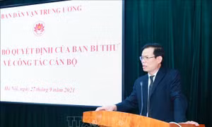 Ông Triệu Tài Vinh được điều động làm Phó Trưởng ban Ban Dân vận Trung ương