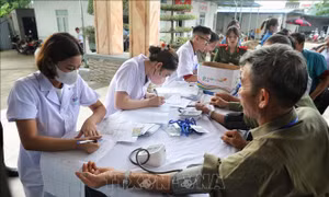 Khám bệnh, trao quà tặng trên 300 thương, bệnh binh, gia đình chính sách