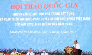 Chủ tịch nước chủ trì Hội thảo quốc gia lần thứ ba về xây dựng Nhà nước pháp quyền