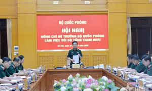 Đại tướng Phan Văn Giang làm việc với Bộ Tổng Tham mưu về kế hoạch tác chiến 'Vòm phòng không bền vững'