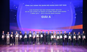 Có 194 tác phẩm đoạt giải thưởng về đề tài lực lượng vũ trang và chiến tranh cách mạng