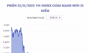 Phiên 23/11/2023: VN-Index giảm mạnh hơn 25 điểm