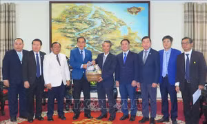 Đoàn đại biểu tỉnh Savannakhet thăm và chúc Tết tại Huế