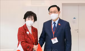 Chủ tịch Quốc hội Vương Đình Huệ hội kiến Chủ tịch Thượng viện Nhật Bản 